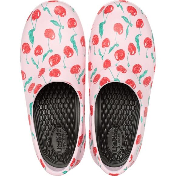 NWT Crocs Neria Pro II LiteRide Graphic Work Clog Pink Milk Cherries Size 10 - Picture 2 of 12